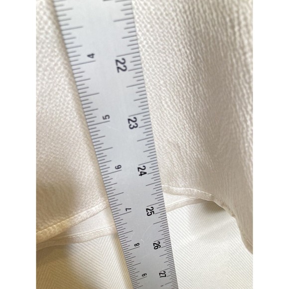 PAIGE Women's Cateline Silk Choker Blouse Short Sleeve Top White Size Medium NWT - Picture 11 of 12